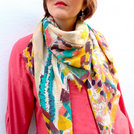 FOULARD - STARS rose