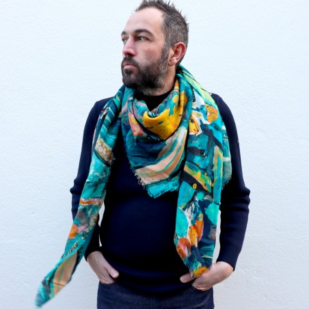 FOULARD - TAM TAM bleu