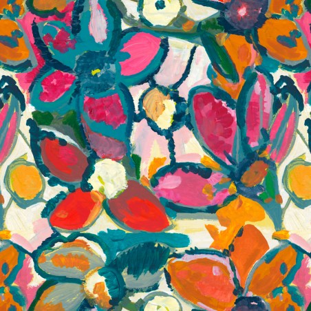 Tissu - LUCETTE turquoise
